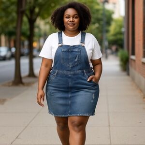Polagram Blue Denim Overalls Classic Bib Design